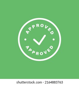 Icono aceptado. Signo de marca de verificación verde. Ilustración del vector aislada en fondo blanco