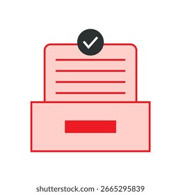 Ícone Vetor De Email Aceito. Ilustração do vetor de e-mail. Ícone de email. Ícone De Vetor De Envelope.