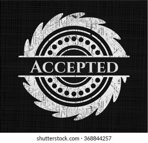 Accepted on chalkboard