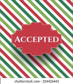 Accepted poster or card