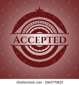 Accepted red emblem. Retro