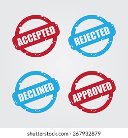 Accepted Rejected Approved and Declined Labels