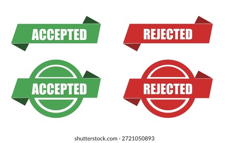 Akzeptierte und abgelehnte Briefmarkensätze
