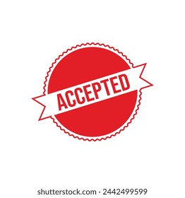 Accepted Rubber stamp design. VECTOR ILLUSTRATION.