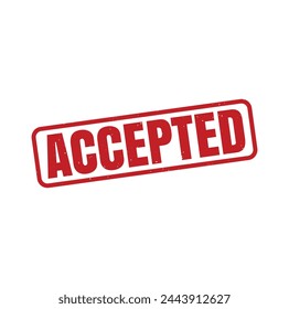Accepted Rubber stamp design. VECTOR ILLUSTRATION.