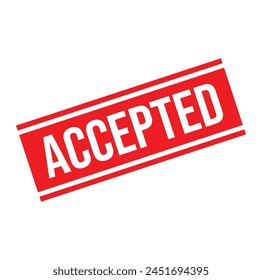 accepted Rubber stamp design. VECTOR ILLUSTRATION. 