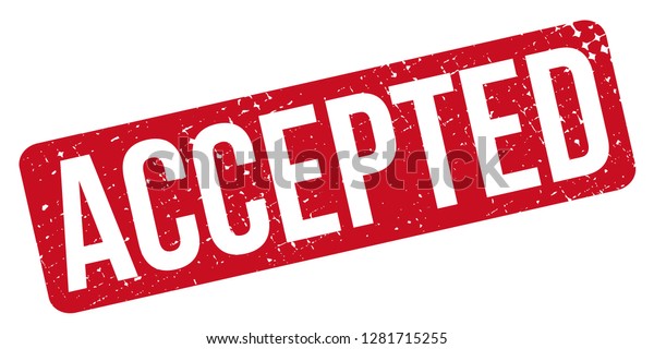 Accepted Rubber Stamp Red Accepted Rubber Stock Vector (Royalty Free ...