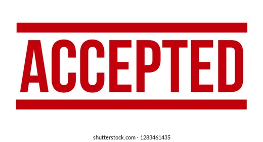 Accepted Rubber Stamp Red Accepted Stamp Stock Vector (Royalty Free ...