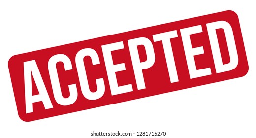 Accepted rubber stamp. Red accepted stamp - Vector
