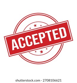 Accepted rubber stamp seal. Red accepted rubber grunge stamp vector illustration - Vector.