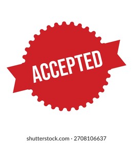 Accepted rubber stamp seal. Red accepted rubber grunge stamp vector illustration - Vector.