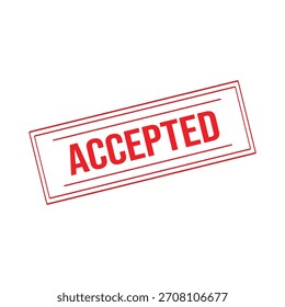 Accepted rubber stamp seal. Red accepted rubber grunge stamp vector illustration - Vector.