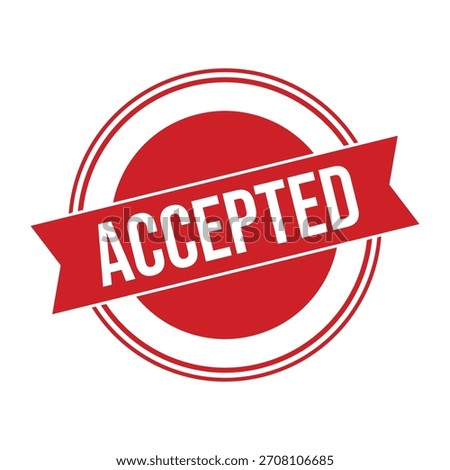 Accepted rubber stamp seal. Red accepted rubber grunge stamp vector illustration - Vector.