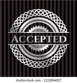 Accepted silver emblem