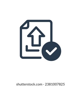 Accepted Submission Checkmark Vector Icon Illustration