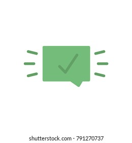 Accepted support service flat icon