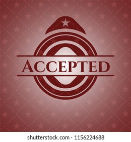 Accepted vintage red emblem