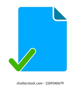accepting document icon. flat illustration of accepting document file vector icon. accepting document sign symbol for web and other. vector