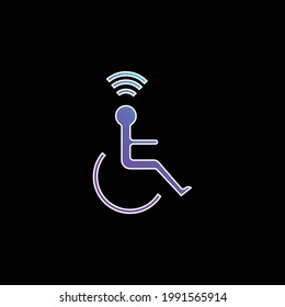 Accesibility blue gradient vector icon