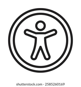 Accesibility Icon Isolated flat vector in outline