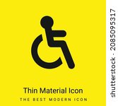 Accesibility Sign minimal bright yellow material icon