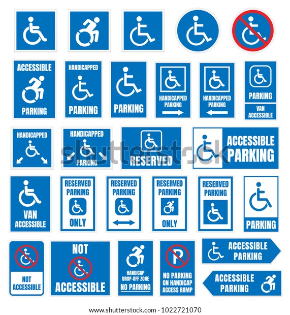 accesible\
parking signs, disabled people parking\
icons