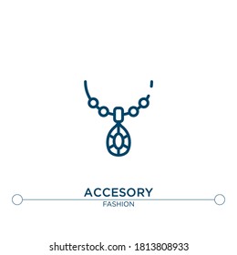 accesory outline vector icon. simple element illustration. accesory outline icon from editable fashion concept. can be used for web and mobile
