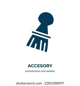 accesory vector icon. accesory, fashion, accessories filled icons from flat hairdressing and barber shop concept. Isolated black glyph icon, vector illustration symbol element for web design and 