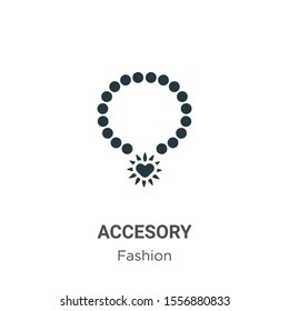 Accesory vector icon on white background. Flat vector accesory icon symbol sign from modern fashion collection for mobile concept and web apps design.