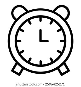 Access Alarm Vector Line Icon Design