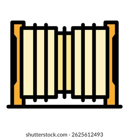 Access automatic gate icon. Outline Access automatic gate vector icon for web design isolated on white background color flat