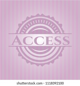 Access badge with pink background