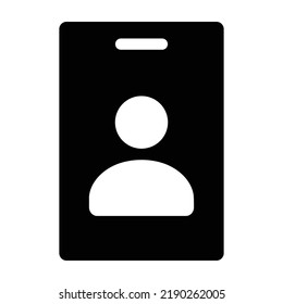 Access Badge Or Work ID Card Flat Vector Icon For Business Apps And Websites