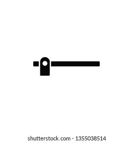 Access, barrier, closed, denied, icon, flat. Element of security for mobile concept and web apps illustration. Thin flat icon for website design and development, app. Vector icon
