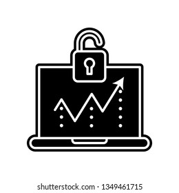 Access, breaches icon. Element of General data project for mobile concept and web apps icon. Glyph, flat icon for website design and development, app development