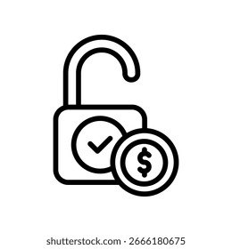 Ilustración vectorial de esquema de icono de capital de acceso