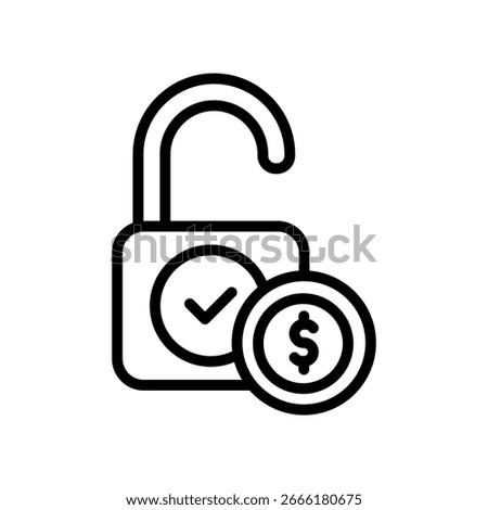 Access Capital Icon Outline Vector Illustration