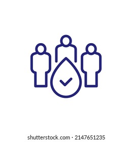 access to clean water line icon