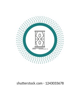 Access, clock, early, sand clock, time Line Icon. Vector isolated illustration