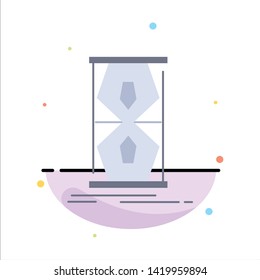 Access, clock, early, sand clock, time Flat Color Icon Vector