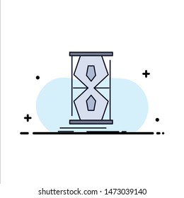 Access, clock, early, sand clock, time Flat Color Icon Vector