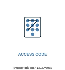 Access Code icon in 2 colors style design. Premium symbol from security icons collection. Pixel perfect Access Code icon for web ui and ux, apps, software usage.