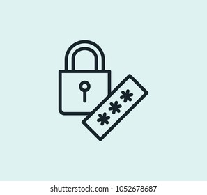 Access code icon line isolated on clean background. Access code icon concept drawing icon line in modern style. Vector illustration for your web site mobile logo app UI design.