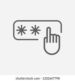 Access code icon line symbol. Isolated vector illustration of  icon sign concept for your web site mobile app logo UI design.