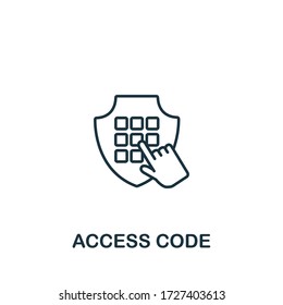 Access Code icon from security collection. Simple line element Access Code symbol for templates, web design and infographics