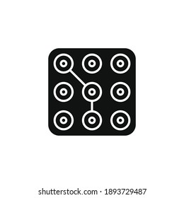 Access code icon for your website, logo, app, UI, product print. Access 
code concept flat Silhouette vector illustration icon. Editable stroke icons set