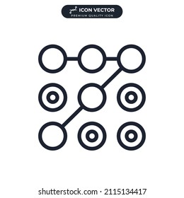 Access code. Code lock icon symbol template for graphic and web design collection logo vector illustration