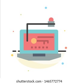 Access, Computer, Hardware, Key, Laptop Abstract Flat Color Icon Template. Vector Icon Template background