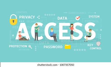 Access Concept Illustration. Idea Of Data, Privacy And System.