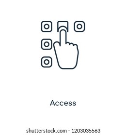 Access concept line icon. Linear Access concept outline symbol design. This simple element illustration can be used for web and mobile UI/UX.